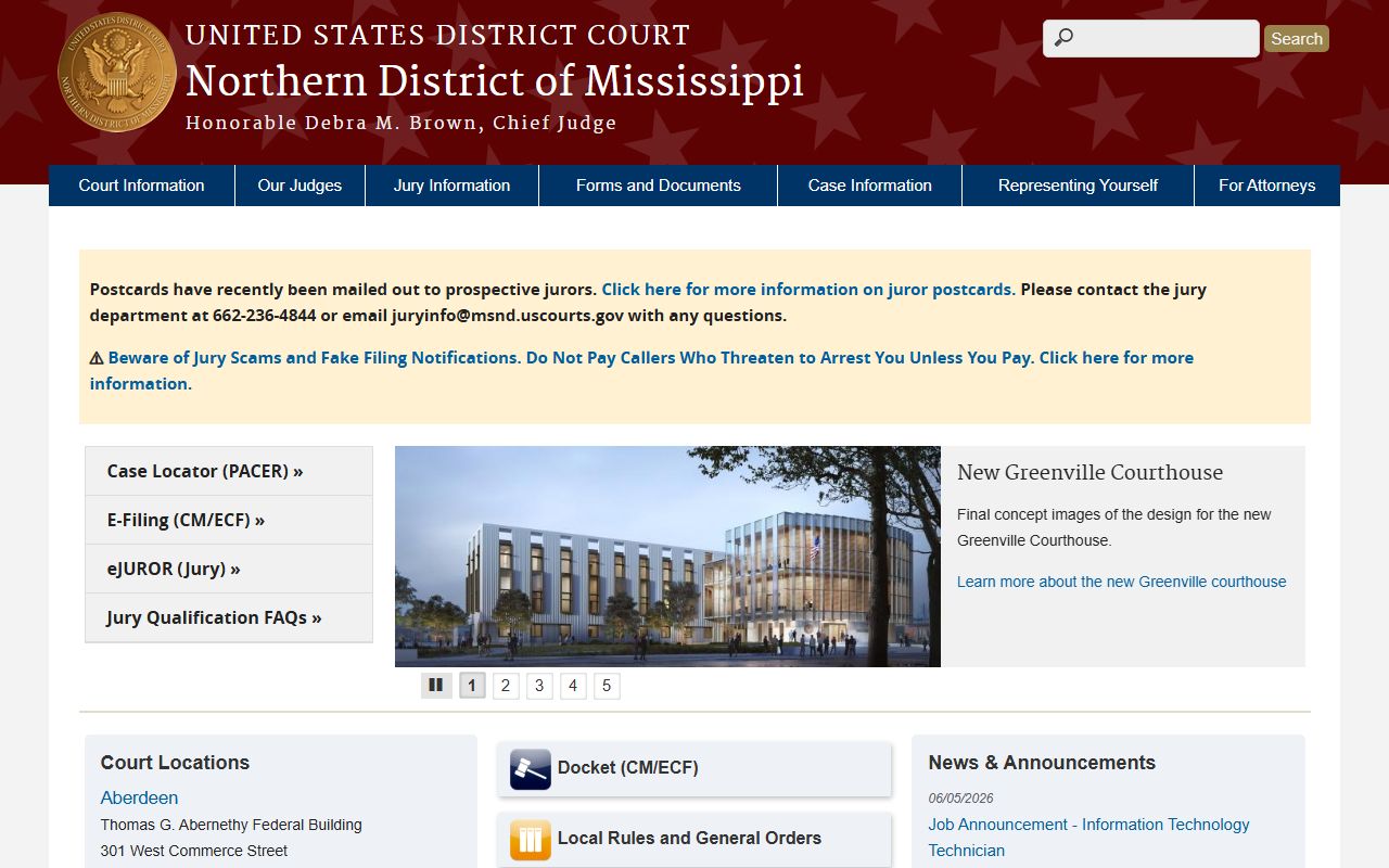 Choctaw County Circuit Court federal context, the U.S. District Court for the Northern District of Mississippi