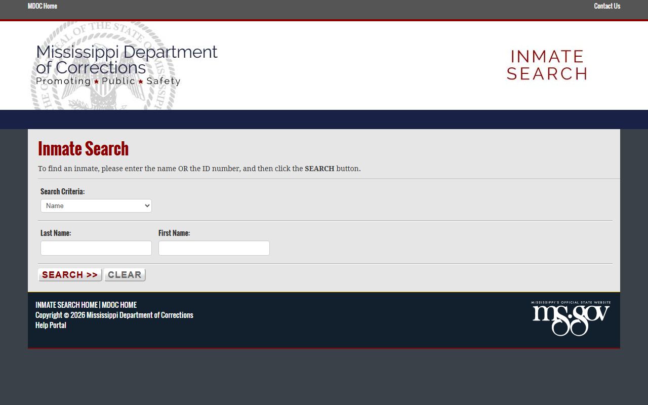 MDOC inmate search for Choctaw County custody and court records
